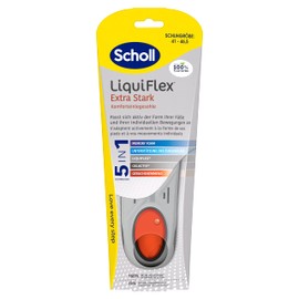 Scholl LiquiFlex Komforteinlegesohlen Extra Support - Größe L - 59% bessere Stoßdämpfung an der Ferse mit LiquiFlex Technologie - 1 x 2 Stück