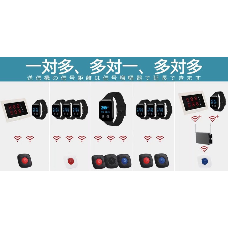 FLYDOG Wireless Call Bell Caregiver Pocket Bell Izakaya Restaurant Call