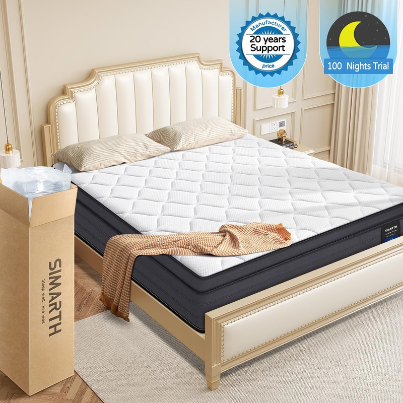 SIMARTH King Size Mattress - 12 Inch Hybrid King Size