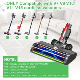 V8 V11 Head Replacement for Dyson V7 V10 V15 with LED Light & Anti-Tangle