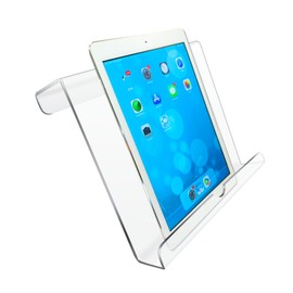 Qsxou Treadmill Tablet Holder, Exercise Bike Reading Stand,Acrylic Book Holder, Clear Acrylic Stand for Tablet, Magazines and Books（8.5 x 9.5 x 3.3 Inches）