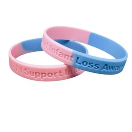 10 - I Support Infant Loss Awareness Bracelets 100% Medical Grade Silicone - Latex and Toxin Free - 10 Bracelets - Show Your Support For Infant Loss Awareness