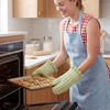 Twistover Checkered Oven Mitts 2-Pack Set, 13.5"x6.5" Cotton Mitts Plaid
