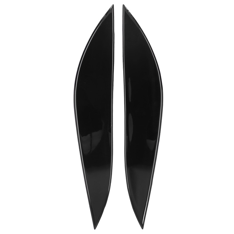 Front Headlight Eyebrow Eye Lid Cover Trim Piano Black Replacement