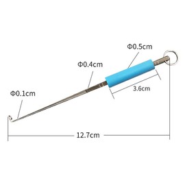 Quesuc 4 Pieces Stainless Steel Fishing Unhook Disgorger Portable Fishing Hook Remover Unhook Extractor Fishing Accessories Fishing Hook Remover Portable Hook Remover Unhooking Fishing Tools