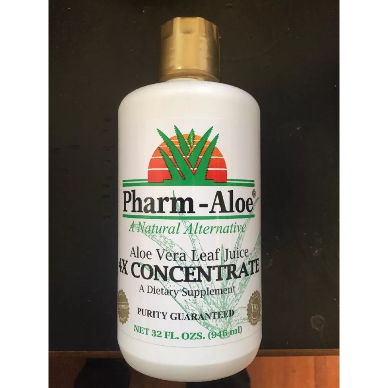 Pharm Aloe Aloe Vera Organic Leaf Juice 32oz 4X CONCENTRATE