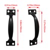 Mormchlots 12Pcs 98mm/3.86" Black Metal Gate Retro Cabinet Handles, 3.86"