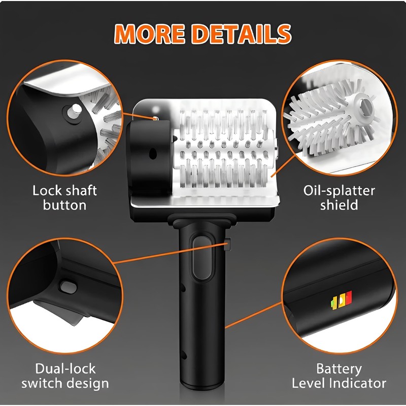 Electric Grill Brush - BBQ Grill Cleaning Tools with 800