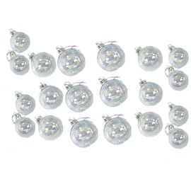 Kurt Adler 20-Piece Iridescent Glass Ball Ornament Set