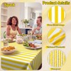 Moukeren 6 Pack Yellow and White Striped Tablecloths 54 x