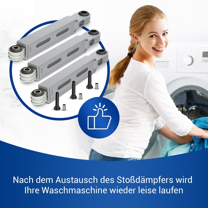 VIOKS 3 x Shock Absorbers Washing Machine Replacement for Bosch