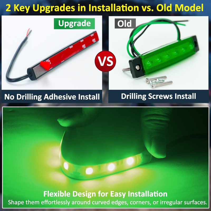 Botepon Upgraded Boat Interior Lights, No Drill Install Marine LED