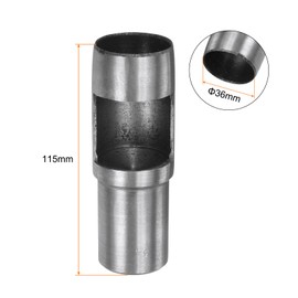 sourcing map Hollow Punch for Leather 36mm Round Hole Punch Tool for Belt Puncher Carbon Steel Single Punch for Watch Belts Cut Leather Craft Rubber Paper Fabric Plastic Soft Material