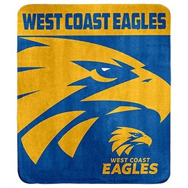 AFL AFL625AO West Coast Eagles Throw Rug, Team Logo