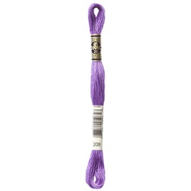 DMC 117-208 Six Strand Embroidery Cotton Floss, Very Dark Lavender, 8.7-Yard