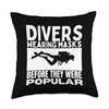 Scuba Diving Mask Pun Funny Scuba Diver Throw Pillow