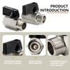 Bwintech 2 pieces 3/8 inch BSP female x male thread