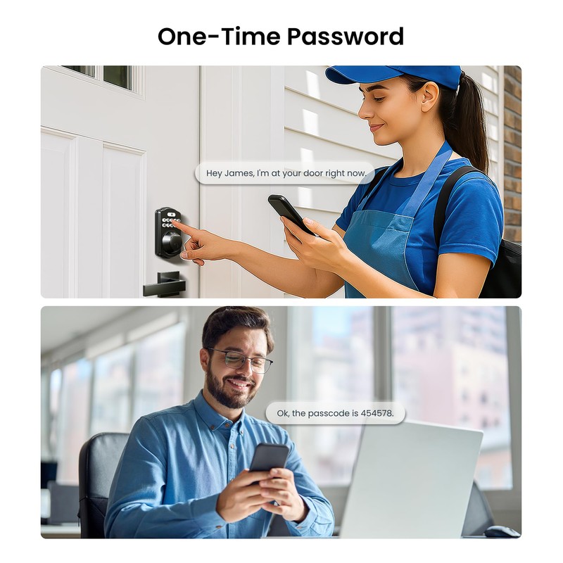 Veise Fingerprint Door Lock, Keyless Entry, Auto Lock, Electronic Keypad