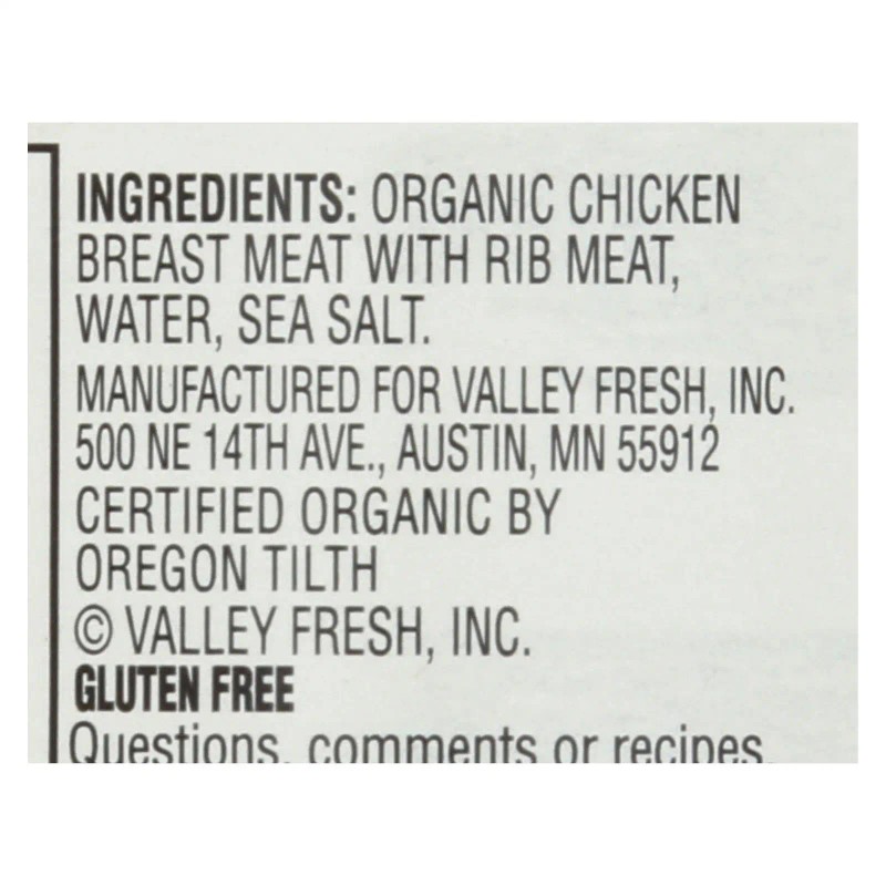 UD_Valley Fresh Organic Chicken In Water - Case Of 12