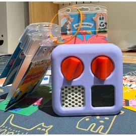 20 Pack Half Card Badge Holder for Yoto Cards 6 Ring Loops Removable Card Holder with Grippers Kids Portable Travel Carrier Card Organizer Storage Yoto Player and Mini Cards