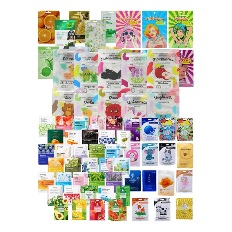 100 Mascarillas Coreanas Faciales Mayoreo Huda Axiu Mixta