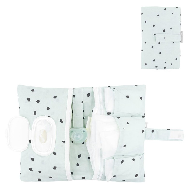 Kikkaboo Nappy Bag Bear with Me Self-Closure Cotton Green