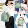 MINGRI Canvas Tote Bag for Women,Small Tote Bag with Zipper