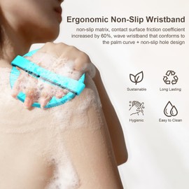 Jalopink Exfoliante Corporal de Silicona para Ducha. Limpiador Suave para Una Piel Tersa, Reutilizable, Ecológico, Duradero Y con Espuma. Cepillo de Baño para Hombre Y Mujer.