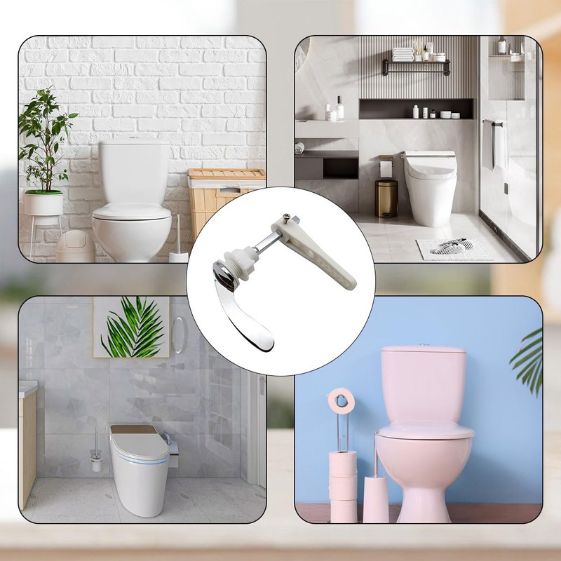 Toilet Flush Handle,Toilet Cistern Lever Flush Handle,Alloy Toilet Cistern Lever