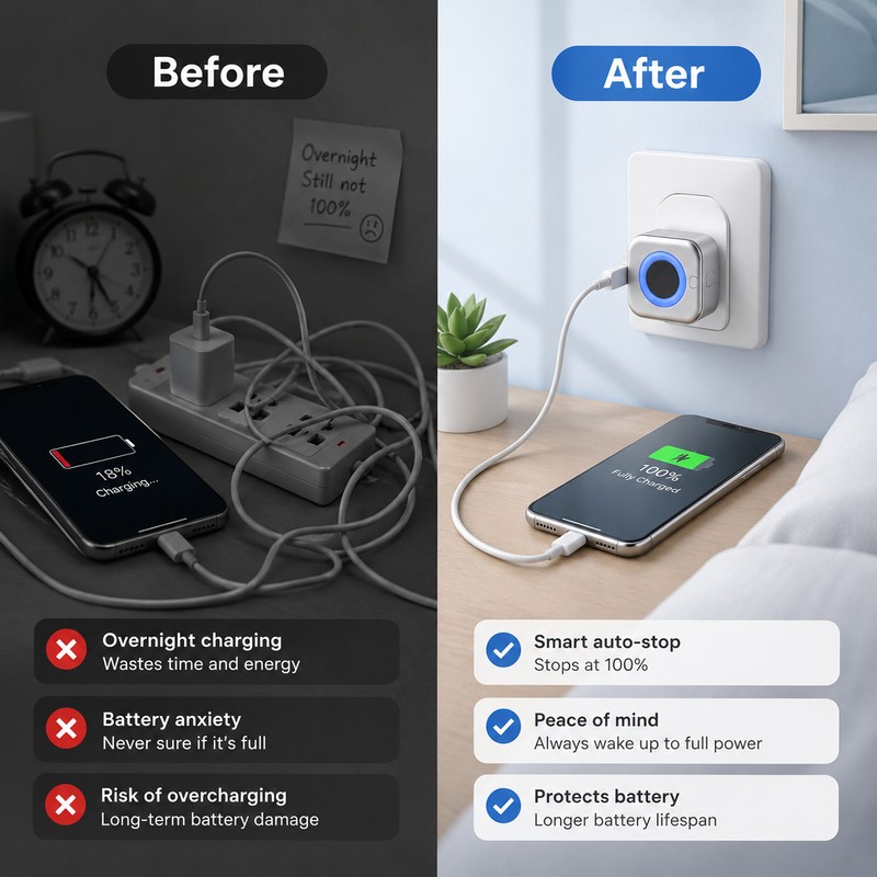 Smart Auto Stop USB-C Charging Adapter for Battery Care –