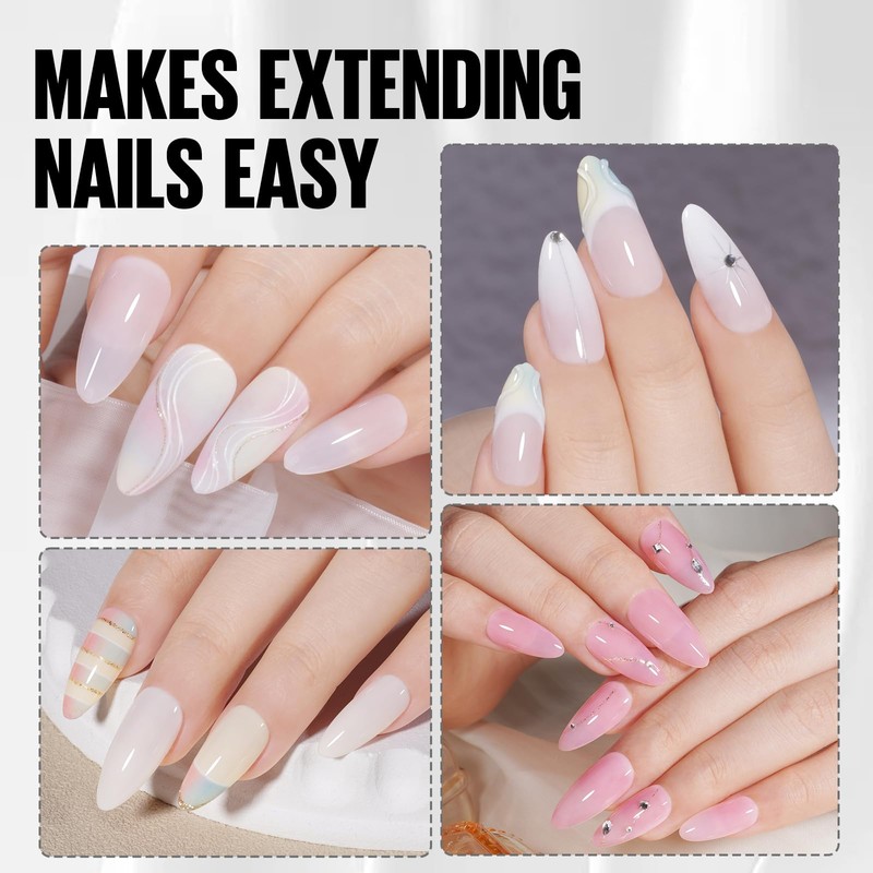 TOMICCA Nail Tips for Gel Nails with Nail Glue Set,