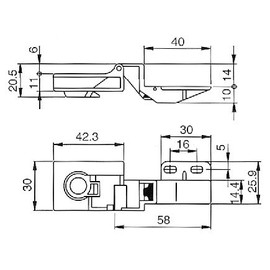 Overlay Side-Mount Glass Door Hinge in Polished Brass