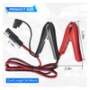 3.2FT 12V 14AWG Alligator Crocodile Clip to SAE Connector, Quick