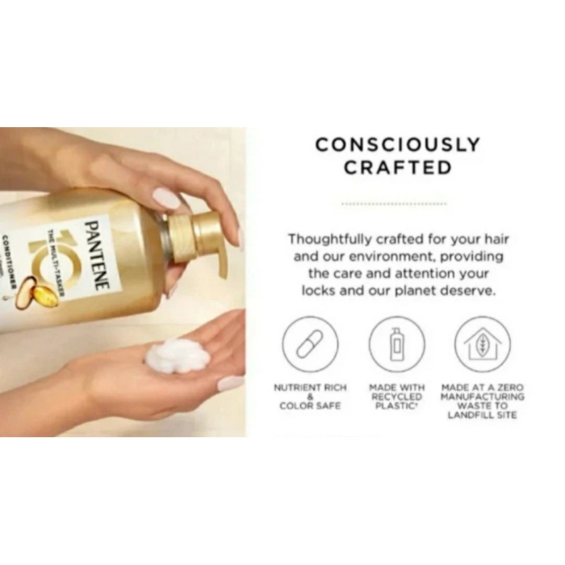Pantene The Multi-Tasker 10 SHAMPOO & CONDITIONER, 38.2 fl oz