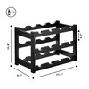 VASMIA Bamboo Wine Rack, Sturdy and Durable Wine Storage Cabinet