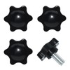 Aifeier ET 4 Pieces Star Hand Knob, 1/4"-20 x 0.47“