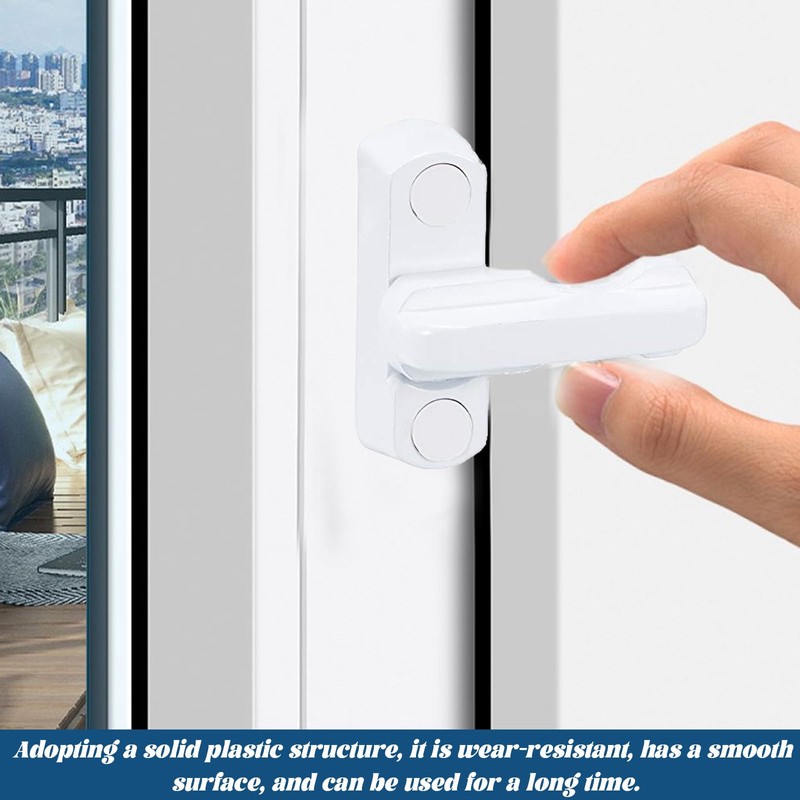 8Pcs Sash Jammer Blocker, Door Jammer Sash Window Locks for