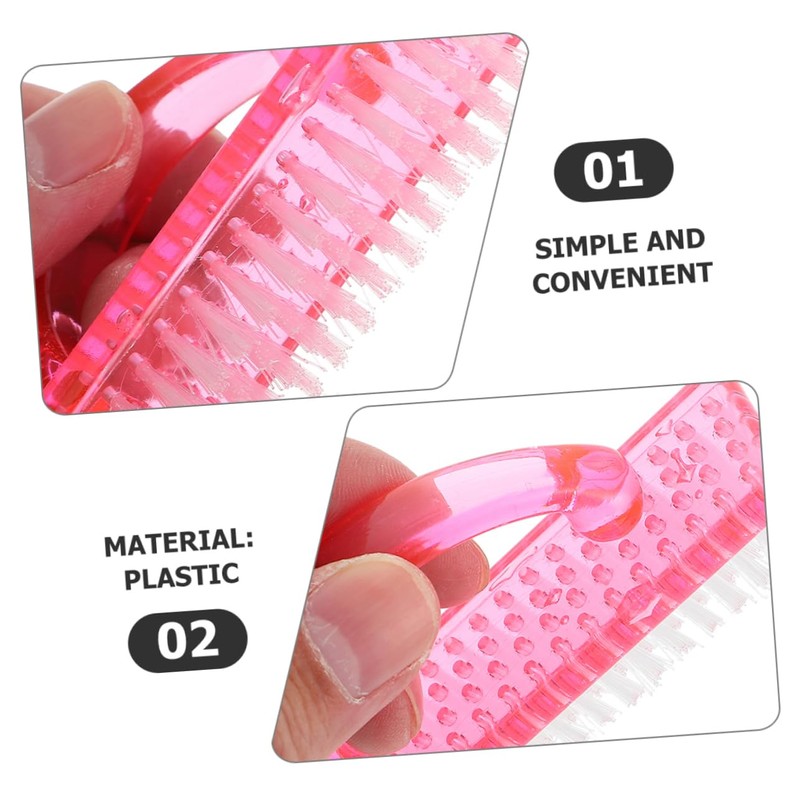 FOMIYES 4pcs Nail Scrub Brush for Fingernails Toenails Cleaning Tools