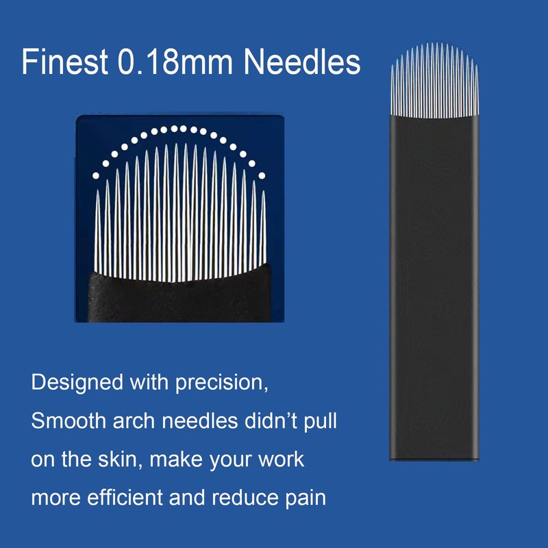 Microblading Needles U12 Disposable Finest 0.18mm 316 Stainless Steel Permanent
