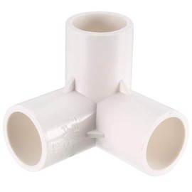 TOP-VIGOR 10Pcs 20mm 3 Way Elbow PVC Pipe Fitting, Tee Slip Corner Connector Fittings, Elbow Joint Plastic Right Angle for Irrigation Watering PVC Pipe, White