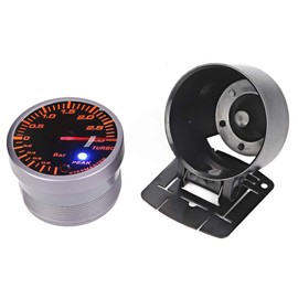 Turbo Boost Meter, 2.5 Inch 60 mm Turbocharger, 3.0 Bar LED Vehicle Modification Replacement Accessories, Turbo Boost Gauge Pointer DC12V for Turbo Boost Meter Turbo Boost Gauge