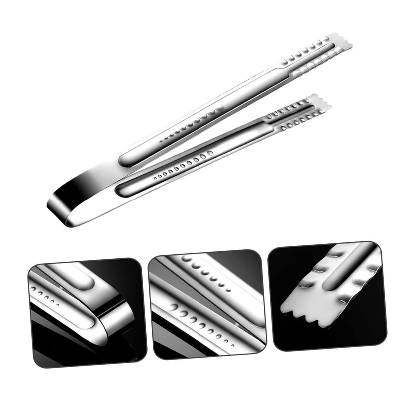 Ipetboom Stainless Steel Steak Tongs with Ergonomic Handle Practical Food