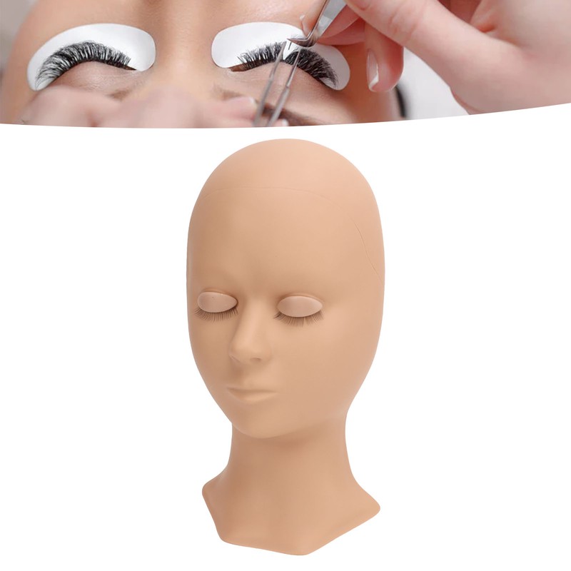 Lash Mannequin Head Soft Silicone Replaced Eyelids Mannequin Head for