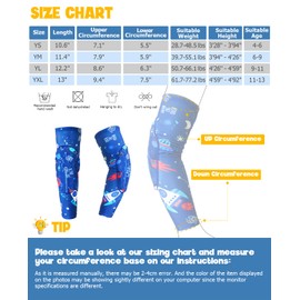 AceList Youth Elbow Pads for Kids Space-Themed Compression Arm Sleeves Protective Gear for Boys & Girls, Elbow Pads Football, Volleyball, Basketball, Wrestling