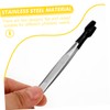 KONTONTY 2pcs Fine Tip Tweezers Stainless Steel Stamp Tweezers Rounded