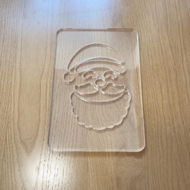 Christmas Lantern Router Templates, Acrylic, 5.5 x 8 inches, Holiday Season Woodworking Stencils (Santa)