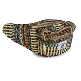 Suman Enterprises Hemp Fanny Pack,Adjustable Waist and Multiple Pockets,Waist Bag & for all purpose (Multicolored-10)