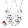 Huture BFF Necklaces Heart Pendant with Necklaces for Best Friend,