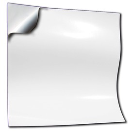 Tile Style Decals 50pc White Tile Stickers 6 x 6 inch White Transfers Covers for Kitchen Bathroom 15 x 15cm Square Wall Tile DIY Stick On Wall Peel And Stick Stickers Transfers Gloss White TSA30