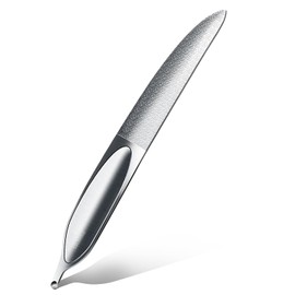 EBEWANLI Curved Nail File, Toenail File for Thick Toenails, 4.9inch Double Sided Metal Nail File, Stainless Steels Toe Nail Files for Thick Nails, Heavy Duty Fingernail File for Men and Woman